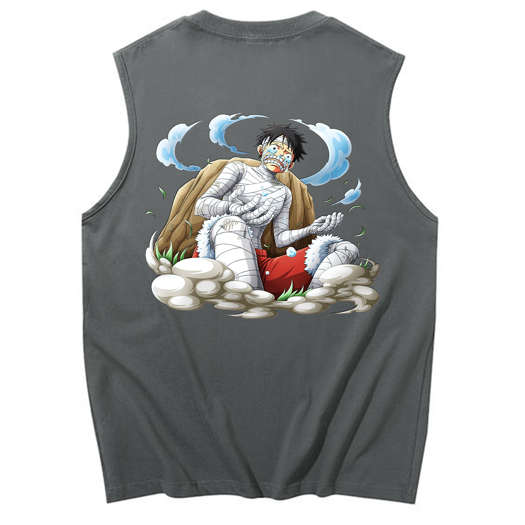 ワンピース モンキー・D・ルフィ ONE PIECE Monkey D. Luffy コットン100％タンクトップ（背面プリント）